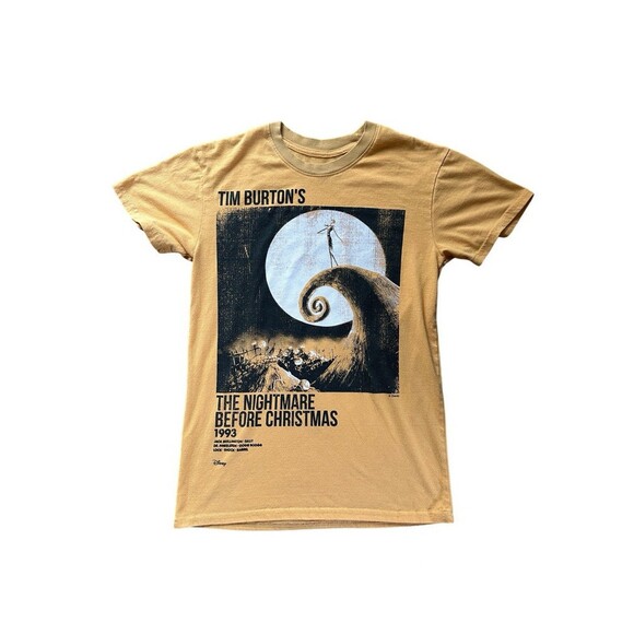 Vintage 90s Nightmare Before Christmas T Shirt Disney Tim Burton Graphic Tee - Picture 3 of 12